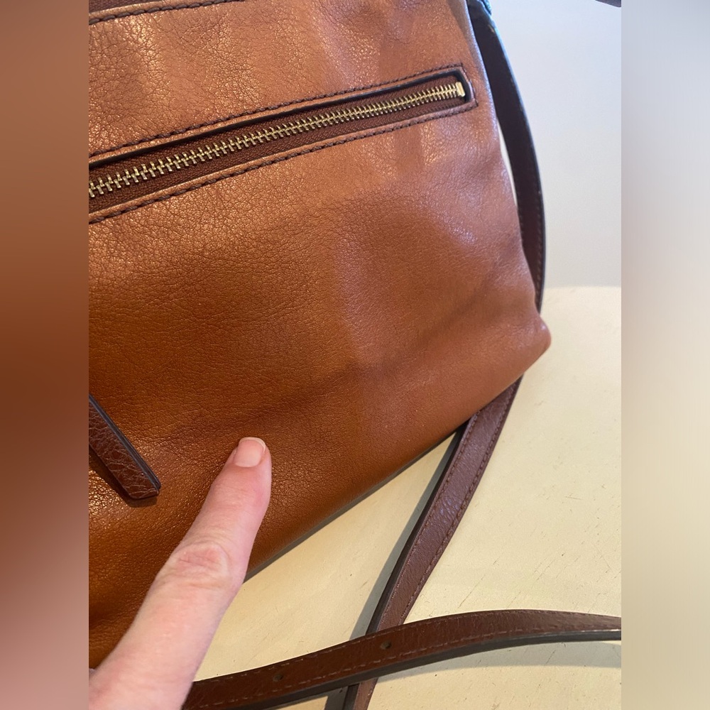 Brown Leather Crossbody Bag by Fossil - Picture 3 of 10